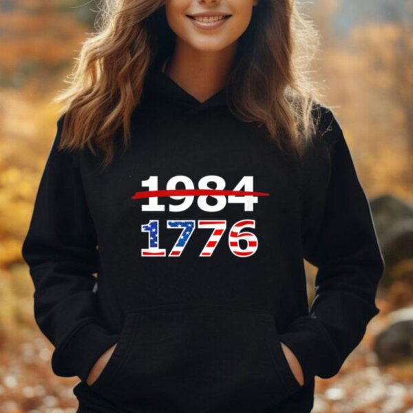 Resist 1984 and Return to 1776 Patriotic American Design Unisex Hoodie