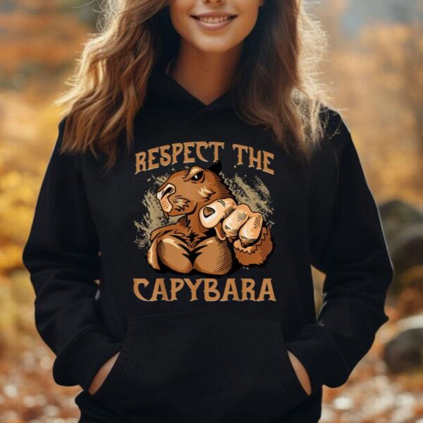 Respect The Capybara Rodent Muscle Capybara Unisex Hoodie