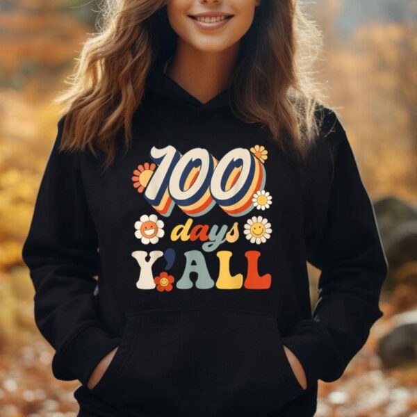 Retro 100 Days Of School Teachers Students 100th Day School Unisex Hoodie