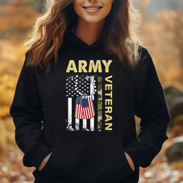 Retro Army Shirt Veteran Day American Flag Women Men Unisex Hoodie