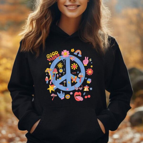 Retro Boho Peace Sign Unisex Hoodie