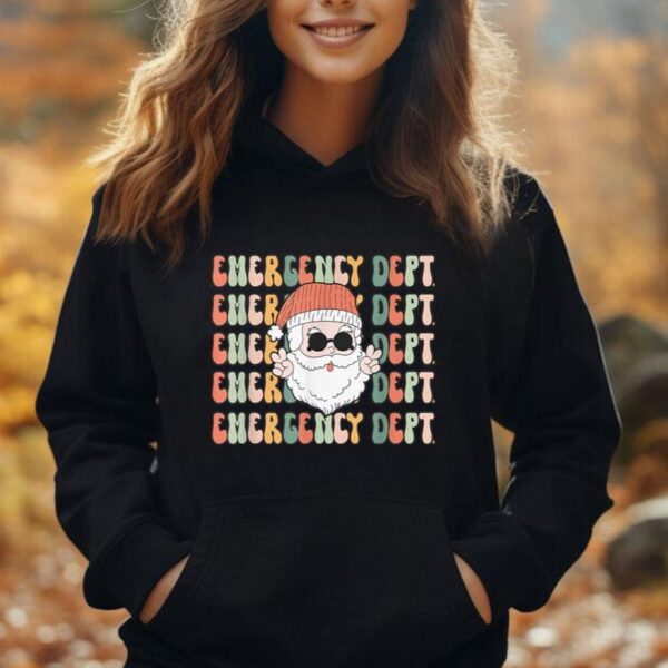 Retro Emergency Department Christmas ER ED Nurse Rn Tech Unisex Hoodie