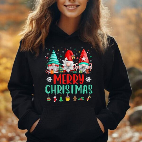 Retro Groovy Merry Christmas Gnomies Gnome Xmas Boy Girl Unisex Hoodie