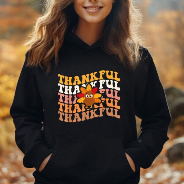 Retro Groovy Thankful Lazy Thanksgiving Turkey Day Costume Unisex Hoodie