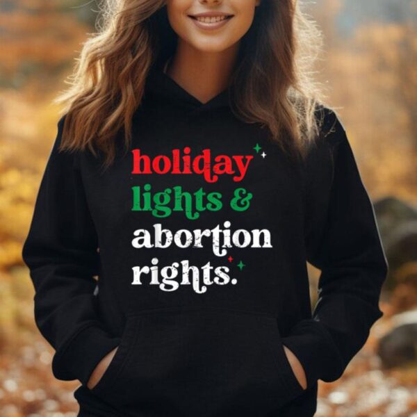 Retro Holiday Lights And Abortion Rights Pro Choice Feminist Unisex Hoodie