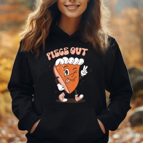 Retro Piece Out Pumpkin Pie Thanksgiving Funny Fall Women Unisex Hoodie