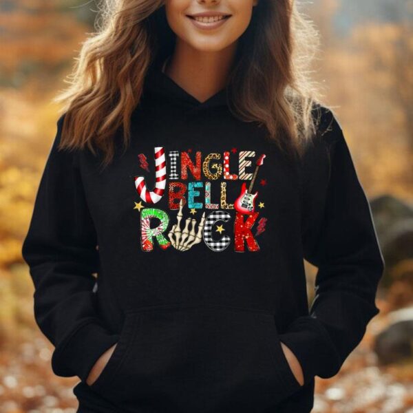 Retro Rock Holiday Christmas Jingle Bell Rock Leopard Unisex Hoodie