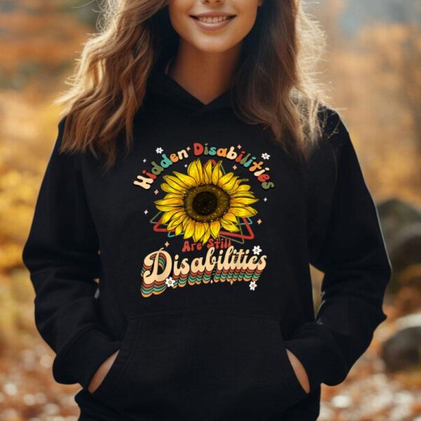 Retro Sunflower Hidden Disabilities Are Still Disabilities Unisex Hoodie