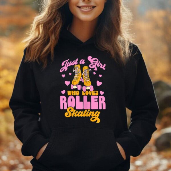 Roller Skates Funny Just A Girl Who Loves Roller Skating Unisex Hoodie