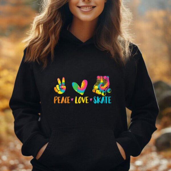 Roller Skating Peace Love Roller Skate Unisex Hoodie