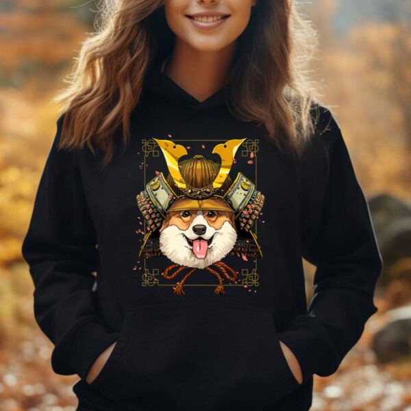 Samurai Pembroke Welsh Corgi Dog Japanese Warrior Bushido Unisex Hoodie