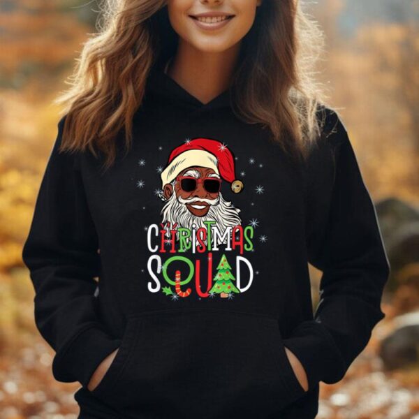 Santa Christmas Squad Santa Afro African American Pajamas Unisex Hoodie