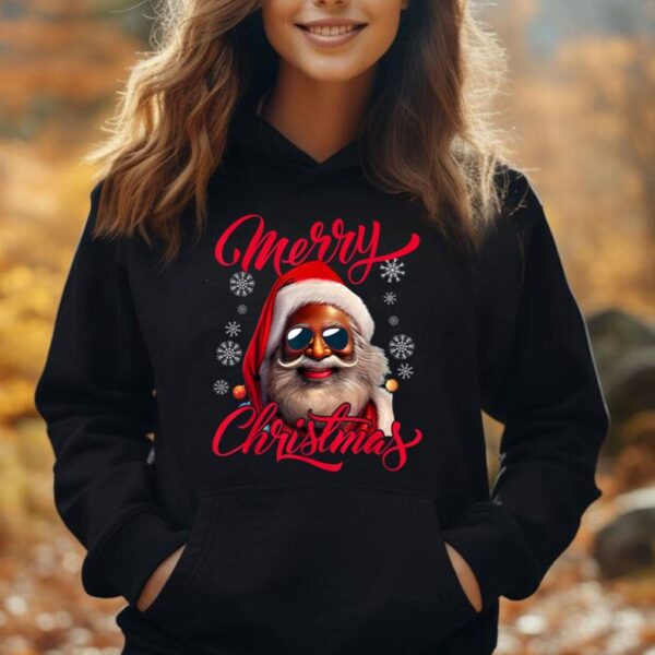 Santa Claus Black Afro-African American Merry Christmas Men Unisex Hoodie