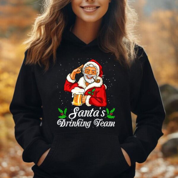 Santa Drinking Team Drinking Beer Beer Drinker Lover Unisex Hoodie