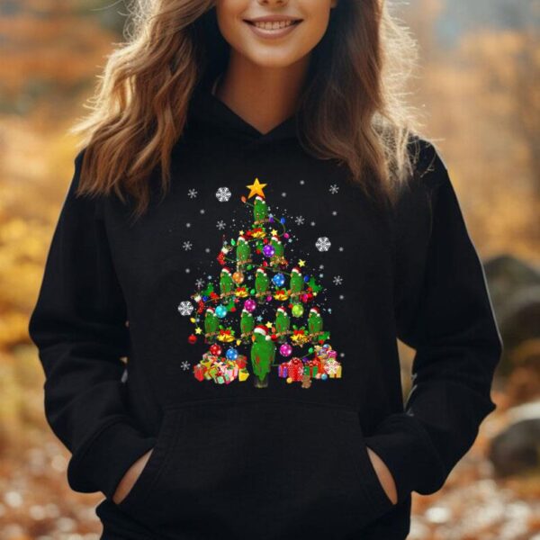 Santa Eclectus Birds Christmas Tree Lights Santa Parrots Unisex Hoodie