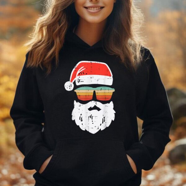 Santa Face Retro Sunglasses Christmas Xmas Men Women Kids Unisex Hoodie