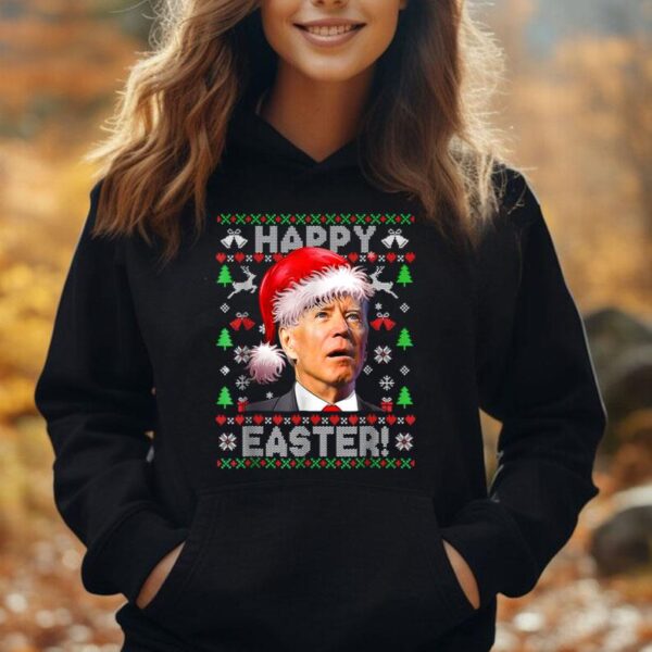 Santa Joe Biden Happy Easter Ugly Christmas Unisex Hoodie