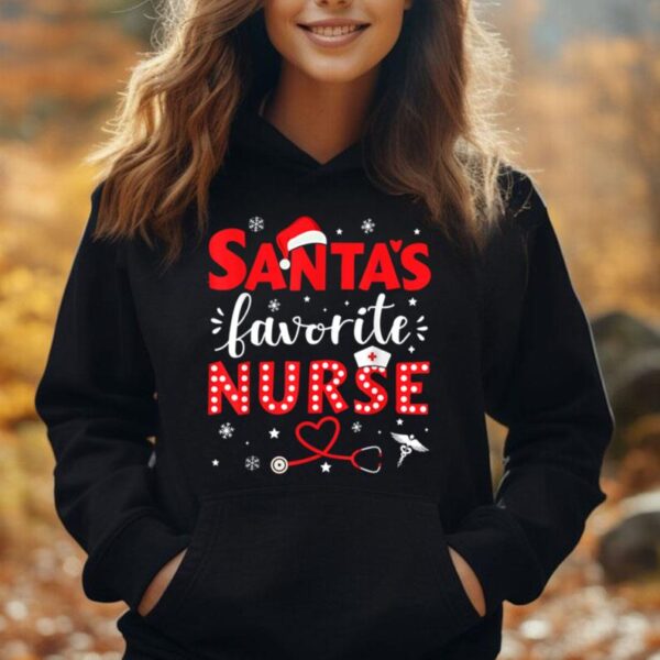 Santa favorite nurse for christmas in hospital Unisex Hoodie