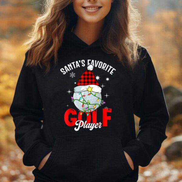 Santa's Favorite Golf Player Merry Christmas Pajama Unisex Hoodie