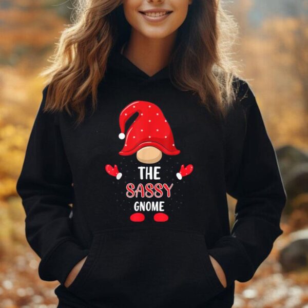 Sassy Gnome Family Matching Group Christmas Outfits Pictures Unisex Hoodie