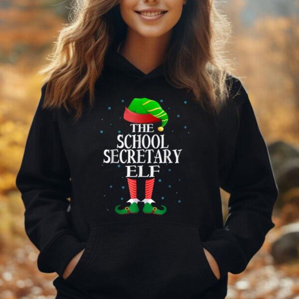 School Secretary Elf Funny Matching Pajama Group Christmas Unisex Hoodie