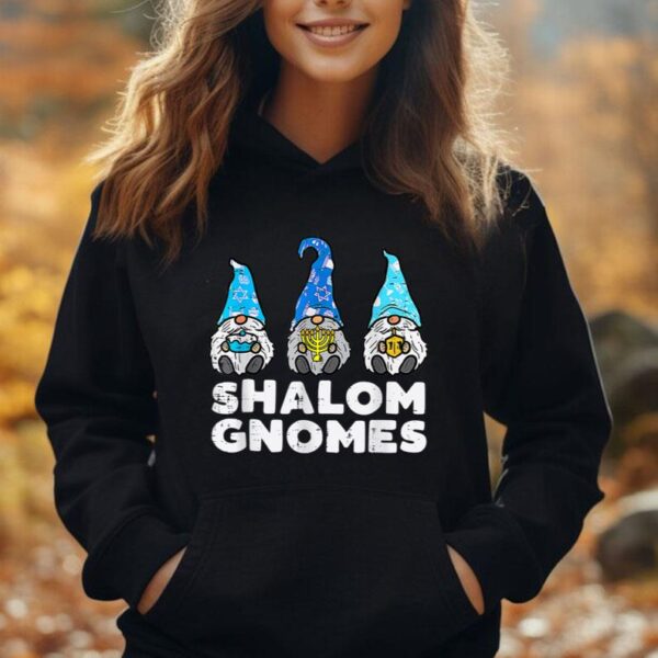 Shalom Gnomes Funny Hanukkah Chanukah Jewish Pajamas Unisex Hoodie