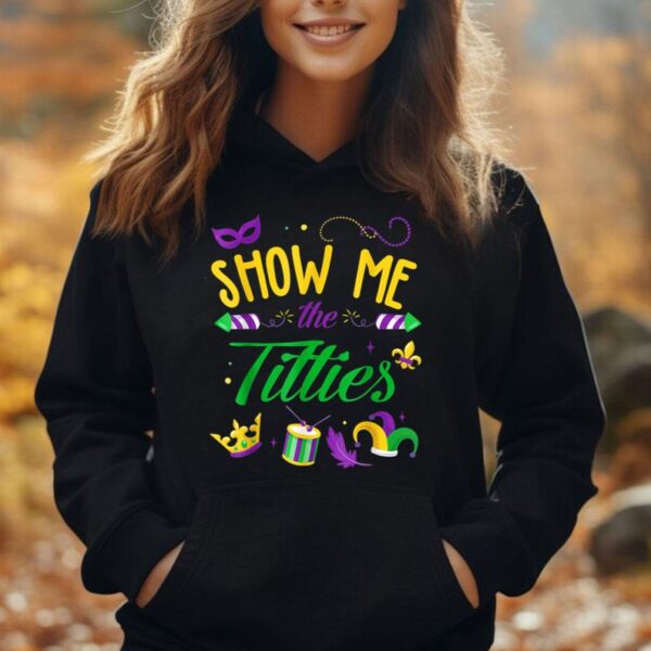 Show Me The Titties Funny Mardi Gras Festival Party Costume Unisex Hoodie