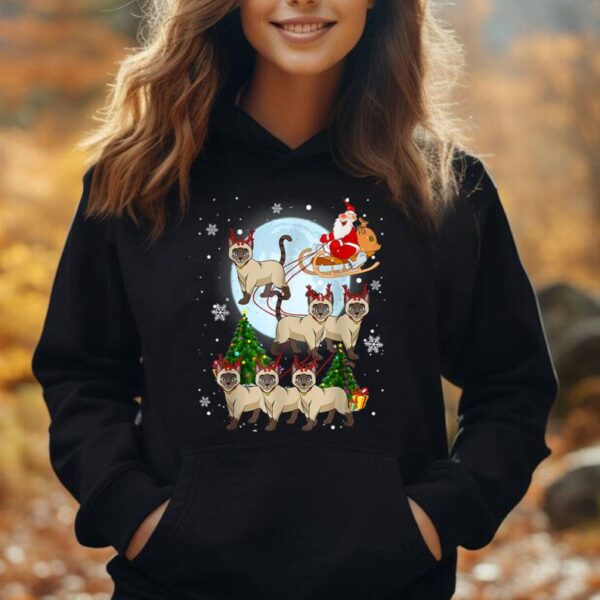 Siamese Reindeer Christmas Siamese Cat Lover Unisex Hoodie