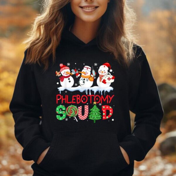 Snowman Phlebotomy Squad Phlebotomist Christmas Holiday Unisex Hoodie