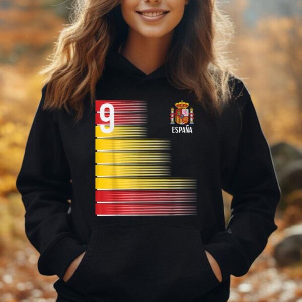 Spain Number 9 Espana Spanish Soccer Fan Men Women Kids Boys Unisex Hoodie