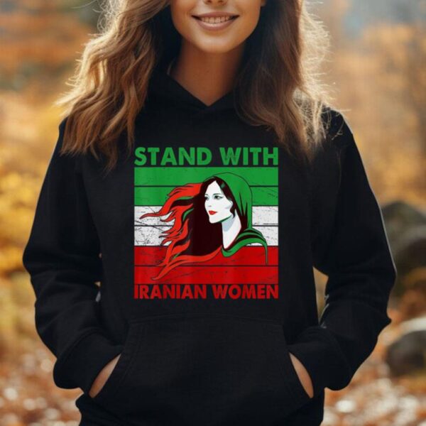 Stand With Iranian Women Iran Flag Retro Vintage Unisex Hoodie