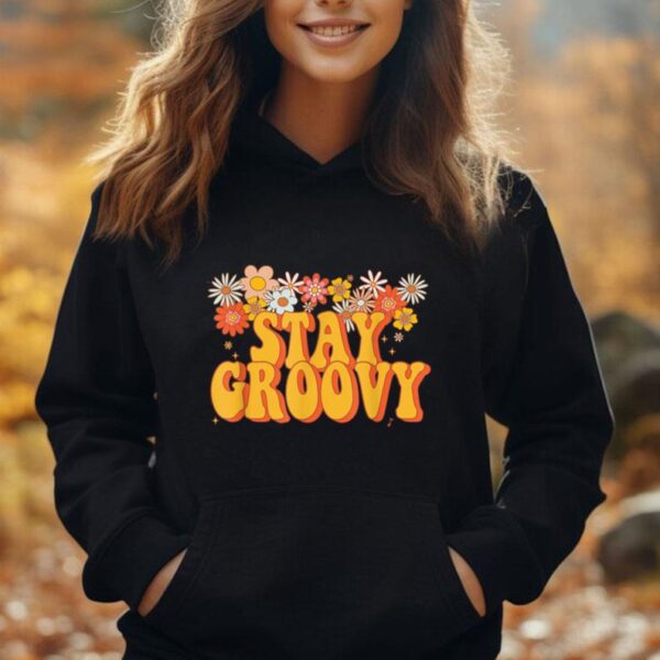 Stay Groovy Retro Flowers Hippie Unisex Hoodie