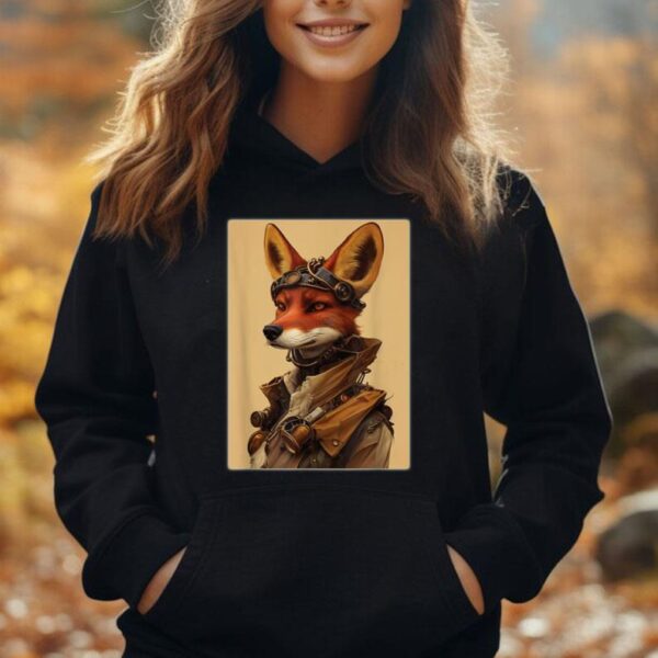 Steampunk Fox Shirt - Steampunk Shirt - Steampunk Fox Unisex Hoodie