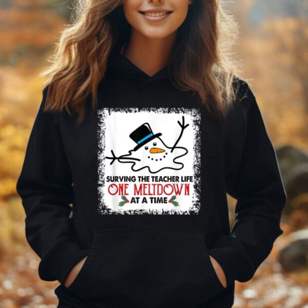 Surviving The Teacher Life One Meltdown At A Time Snowman Unisex Hoodie