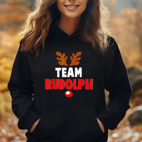 Team Rudolph Funny Christmas Rudolph Reindeer Matching Group Unisex Hoodie