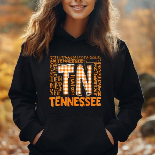 Tennessee State Flag Orange Plaid TN Unisex Hoodie