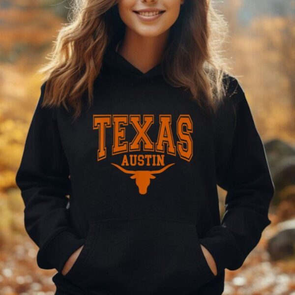 Texas TX American Longhorn United States Font Unisex Hoodie