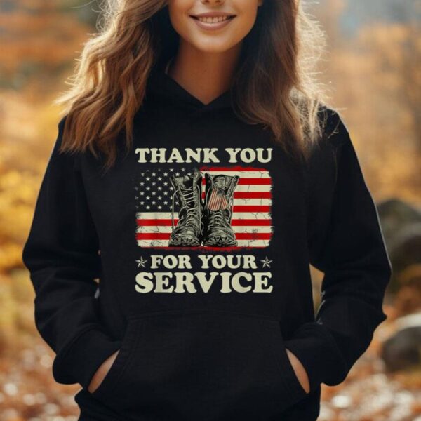 Thank You For Your Service Veteran US Flag Veterans Day Unisex Hoodie