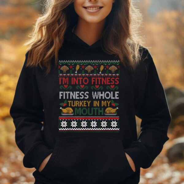 Thanksgiving Fitness Whole Turkey In My Mouth Ugly Sweater Unisex Hoodie