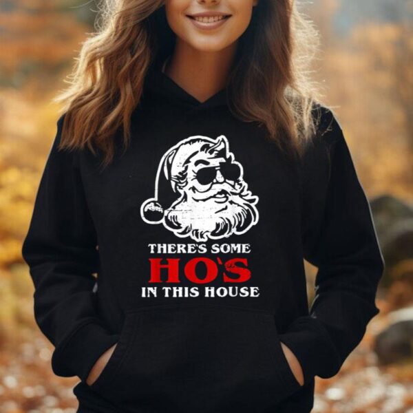 There's Some Hos In This House Retro Santa Claus Christmas Unisex Hoodie