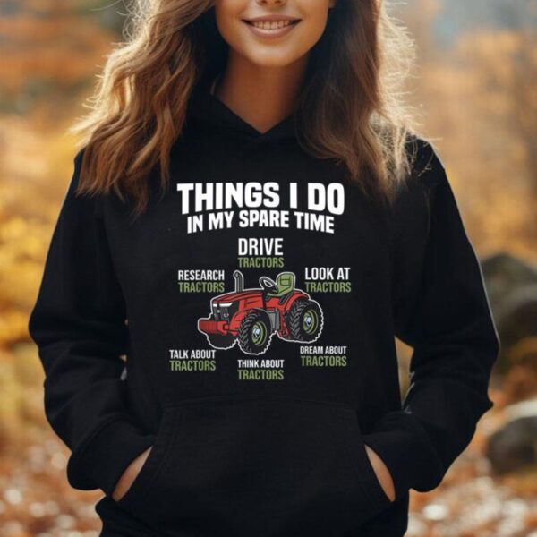 Things I do in my Spare Time Tractor Farming Barn Cattle Unisex Hoodie