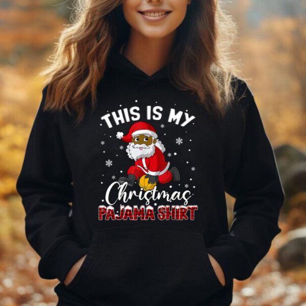 This Is My Christmas Pajama Black African American Santa Unisex Hoodie