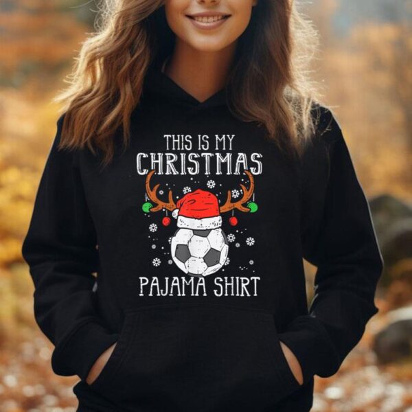 This Is My Christmas Pajama Shirt Soccer Xmas PJs Sports Unisex Hoodie