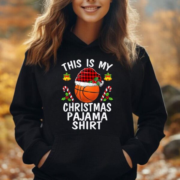 This Is My Christmas Pajama Shirts Basketball Santa Boys Men Unisex Hoodie