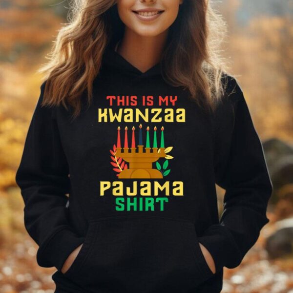 This Is My Kwanzaa Pajama Shirt Seven Candles Africa Holiday Unisex Hoodie