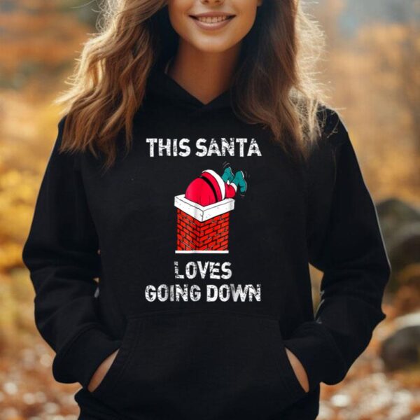 This Santa Loves Going Down Funny Christmas Unisex Hoodie