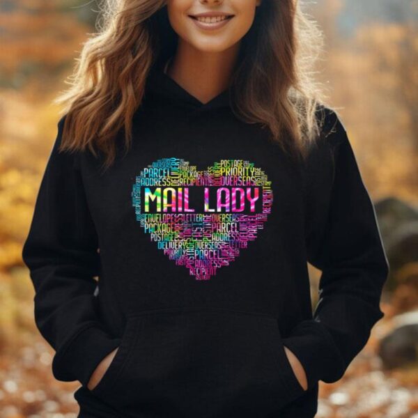 Tie Dye Mail Lady Heart Gift Postal Office Worker Woman Gift Unisex Hoodie