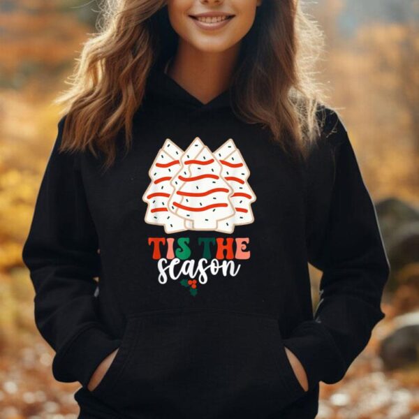 Tis The Season Christmas Tree Cakes Santa Christmas Unisex Hoodie