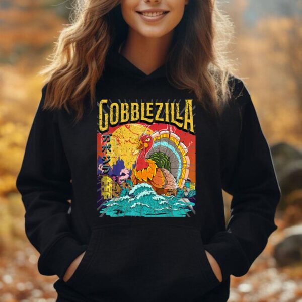 Turkey Day Thanksgiving Gobblezilla Unisex Hoodie