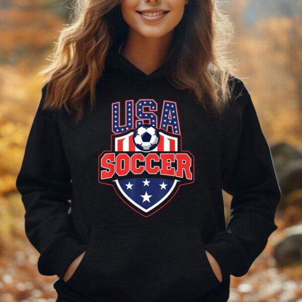 USA Soccer - American Flag Football Player Unisex Hoodie